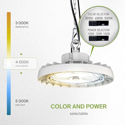 150W LED High Bay UFO Lighting (White)
