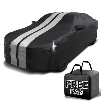 Car Cover Waterproof All Weather for 2011 (Black / Gray (Stripe) / 42. Volt 2011-2021)