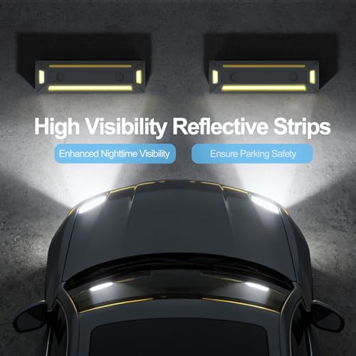 2PCS Rubber Parking Guide Tire Blocks (20.7" Long)