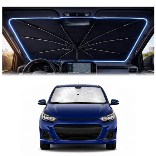 Car Windshield Sun Shade Umbrella Universal for Compact Sedan & SUV (Small(53" L*29" W))