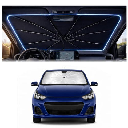 Car Windshield Sun Shade Umbrella Universal for Compact Sedan & SUV (Small(53" L*29" W))