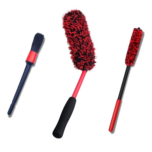 Wheel Brush Kit 3 Pack (3-Pack / Red/Black)