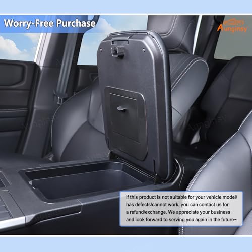 Car Armrest Hidden Storage Box Compatible with Toyota Land Cruiser 250 Prado J250 LC250 2024 2025 Car Center Console Handrail Privacy Storage Box Organizer Tray ABS Insert Pallet Manager Accessories (Black(A))
