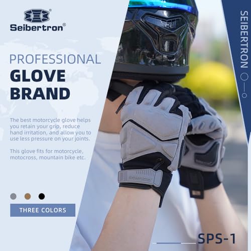 SPS 1 Unisex Touchscreen Road Racing Motorcycle MTB Sports Gloves Also fit BMX MX ATV Mountain Bike Bicycle Cycling Off (Grey SPS-1 / M Youth)