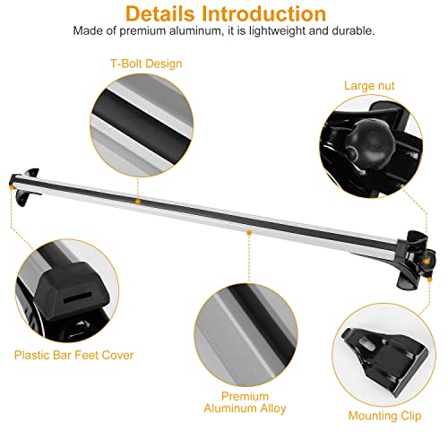 2Pcs Universal Roof Rack Cross Bars
