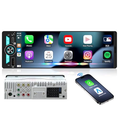 Wireless Single Din CarPlay Stereo