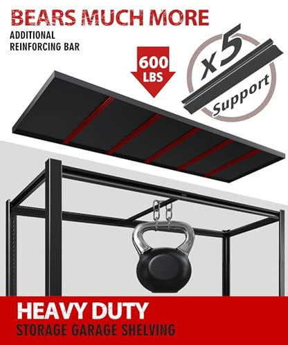 78" H Storage Shelves (5-Tier,55" W x 26" D x 78" H)