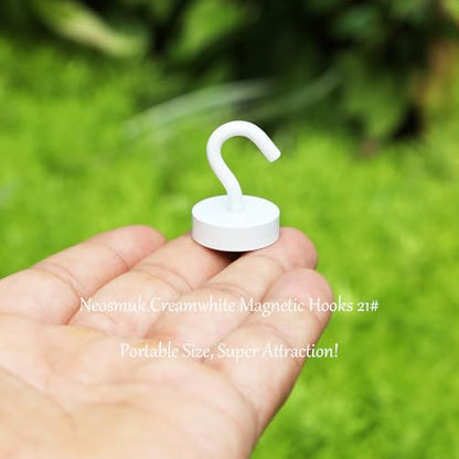 Magnetic Hooks Steel Tube Design for Cruise (White / 40lb Magnetic Hooks)