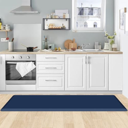 Kitchen Mat Cushioned Anti Fatigue Rug Standing and Comfort Floor Mats (Blue / 60"L x 17.3"W x 0.5"Th)