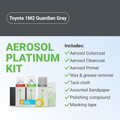 Car Paint Touch Up Spray Kit (Aerosol Spray - Platinum Kit / Guardian Gray)