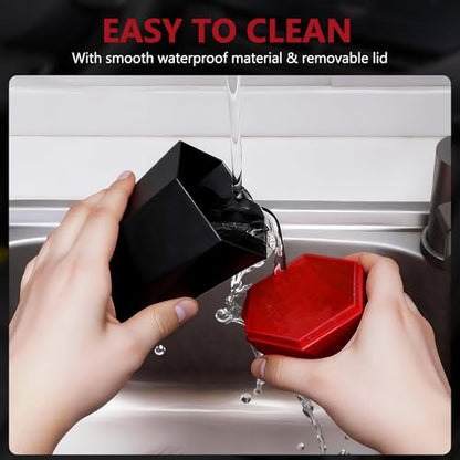 Car Trash Can with Lid (Red-1Pc)
