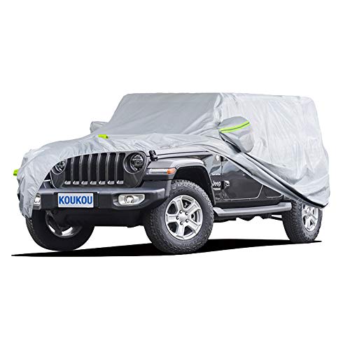 Waterproof SUV Car Cover All Weather (A6-Fit suv jeep length (181" to 190") / silver)