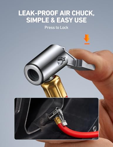 T1 Digital Tire Pressure Gauge with Inflator (Digital 3-250 psi / Red)