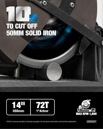 14 Inch 72 Teeth Steel and Ferrous Metal Cutting Circular Saw Blade (14" 72T)