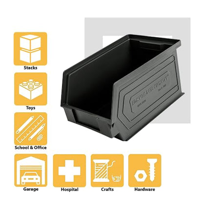 Plastic Storage Bins (Black)