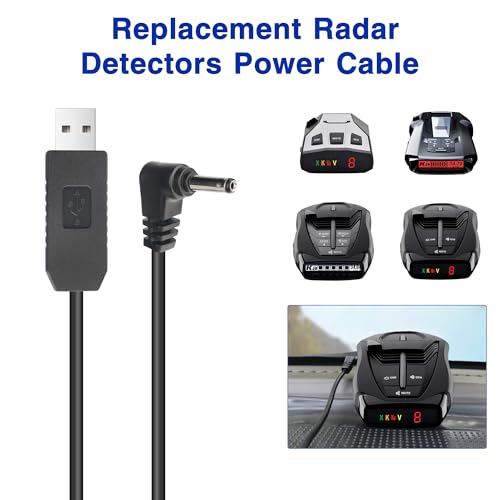 USB to DC3.5 Radar Detector Power Cord for Cobra Models (DC3.5-3.3FT)