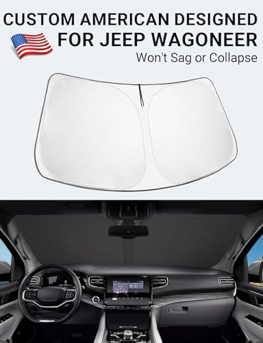 Custom Fit Car Windshield Sun Shade for 2022 (Jeep Wagoneer 2022-2025 2026)