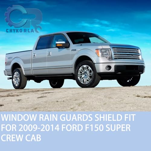 Rain Guards Window Visors Fit for 2009 (For 2009-2014 F150 SuperCrew)