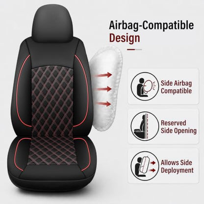 Car Seat Cover (N3 Black Red / Full Set)