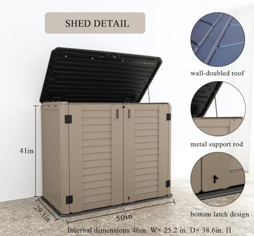 Outdoor Storage Shed (Dark Brown-05)