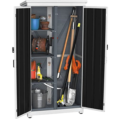 Outdoor Storage Cabinet (Grey/Black / 65.5"H)