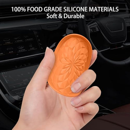 Car Coasters for Cup Holders [4 Pack] (4pack-orange)