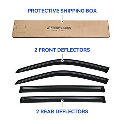 Window Visors Rain Guards for 2001 (2001-2007 Toyota Highlander)