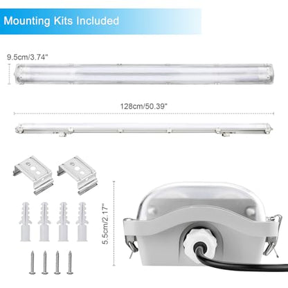 4FT Vapor Tight LED Light Fixture 4200LM 48W (8 Pack)