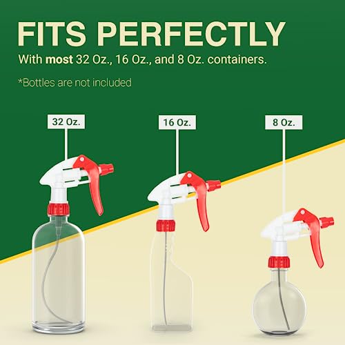Spray Bottle Nozzle Replacement Tops (24 Pack / Red)