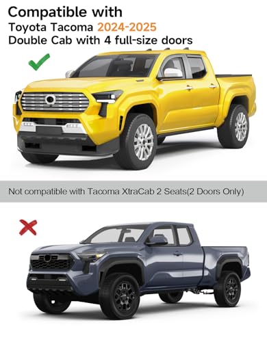 Window Visors Rain Guards for Toyota Tacoma 2024 (Fit for 2024-2026 Toyota Tacoma Double Cab)