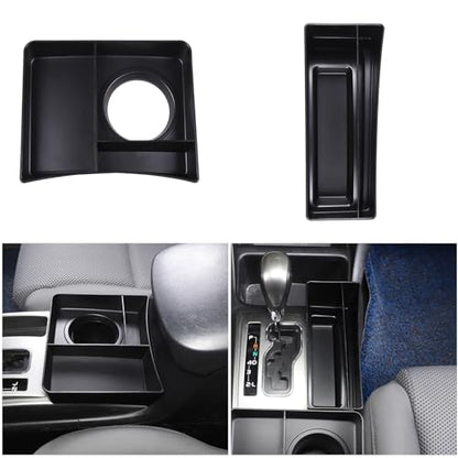 Car Central Control Tray Storage Box Organizer Compatible with Toyota Tacoma 2006 (Cup holder and gear storage box)