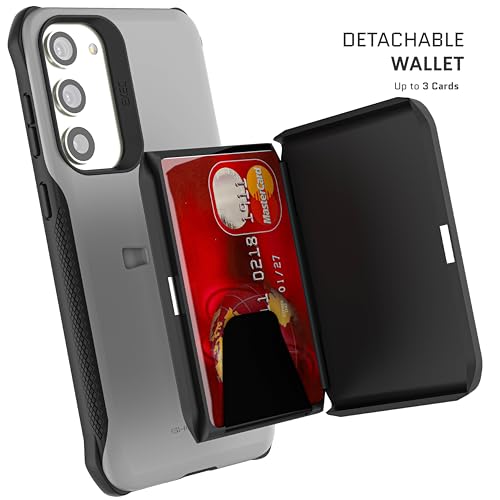 EXEC Wallet Galaxy S23 Plus Case with Detachable Magnetic Credit Card Holder Supports Wireless Charging Premium Shockproof Protective Covers Designed for 2023 Samsung Galaxy S23+ (Galaxy S23 Plus / Gray)