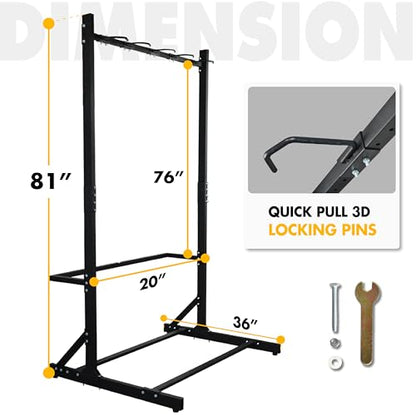 Freestanding 5 Bike Storage Rack Garage Bicycle Organizer Stand (5 Bikes)