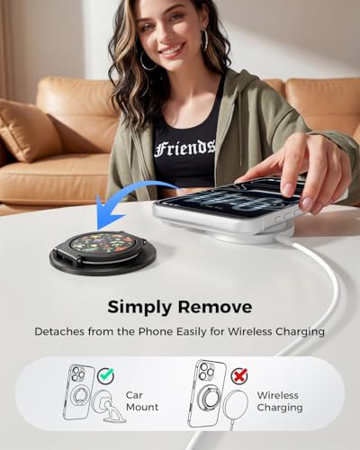Dual Side MagSafe Phone Grip (BK-FLOWER)