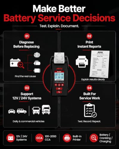 BST600 Automotive Battery Tester & Analyzer with Printer (BST600)