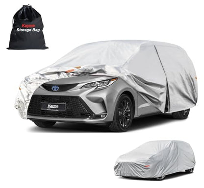 6 Layers Waterproof Car Cover for Toyota Sienna 1997 (LM-Silver / 91. Custom Fit Toyota Sienna)
