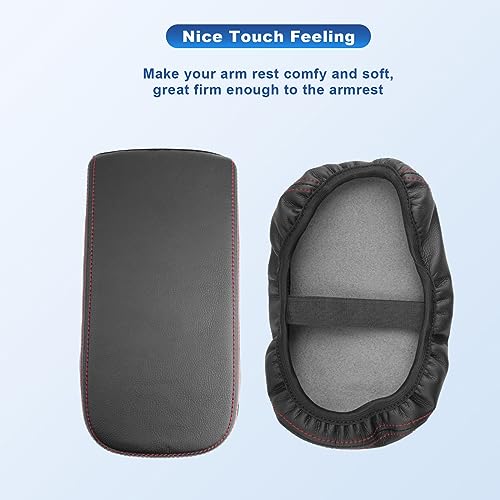 2024 2025 Trax Center Console Cover for 2024 2025 Chevy Trax Armrest Cover Middle Console Pad 2024 2025 Trax Accessories (Red Stitching)
