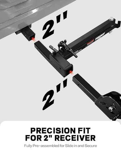 Young 250 lbs Heavy Duty Swing Away Hitch Adapter for Bike Rack & Cargo Carrier (250 lbs Heavy Duty Swing Away - Black)