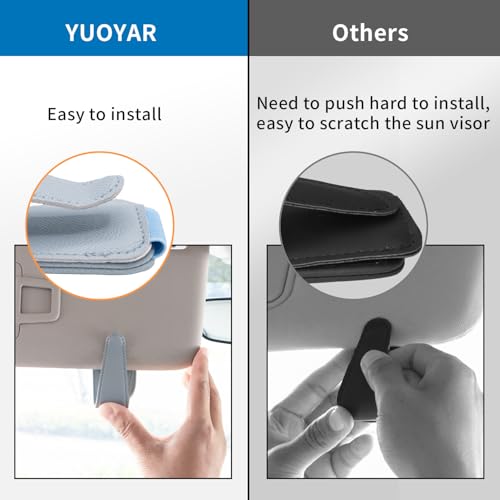 2 Packs Magnetic Sunglass Holder for Car Visor (Blue / 2pcs)