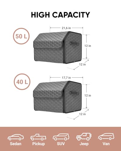 Trunk Organizer for SUV (Gray 17+21)