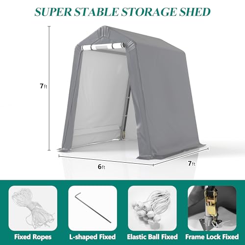 6' x 7' Outdoor Storage Shelter Shed (6' x 7')