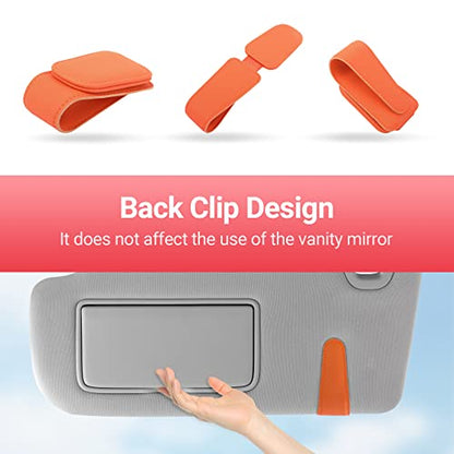 Sunglass Holder for Car Sun Visor Sunglasses Clip Car accessories (Orange)