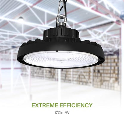 300W LED High Bay UFO Lighting (Black)