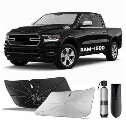 Windshield Sun Shade Umbrella Custom Fit for Ram 1500 2011 (Ram 1500 2011-2026)