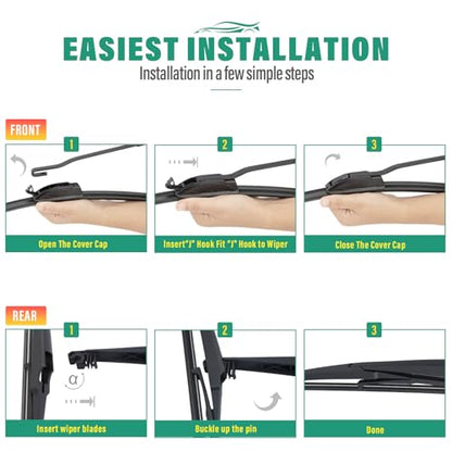 Windshield Wiper Blades Replacement for Kia Sorento 2021 (26" 16"+12")