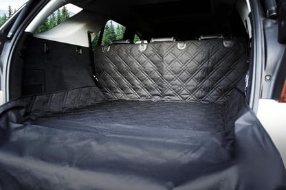 Bulldogology SUV Cargo Liner for Dogs 55"x82" Heavy Duty Pet Trunk Cargo Cover Area (Standard Black / Large)