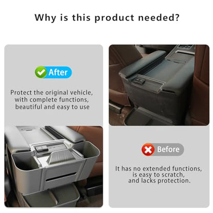 3-in-1 Rear Center Console Hanging Organizer for Sienna 2021-2026 (Center Armrest Rear Organizer)