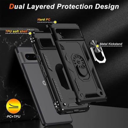 for Google Pixel 7 Case with Screen Protector (Black / Google Pixel 7)