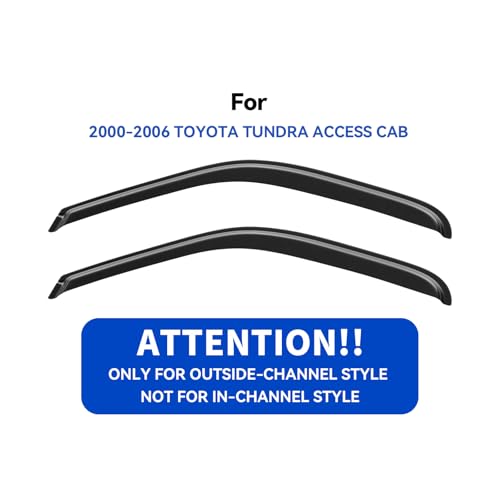 Window Visors Rain Guards for 2000 (2000-2006 Toyota Tundra Access Cab)
