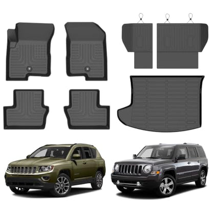 for Jeep Compass & Patriot Floor Mats 2007 (1)For Compass 2007-2016 Backrest Set)